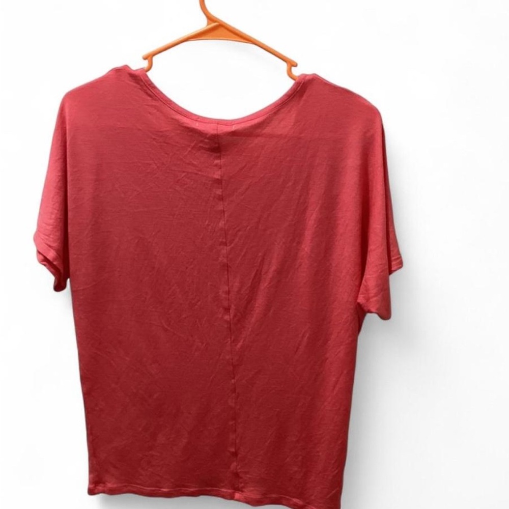 Women's V-Neck Coral Top - Picture 2 of 7